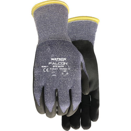 Gants r&eacute;sistant &agrave; la coupe Stealth Falcon 367, Taille Petit, Calibre 15, Rev&ecirc;tement Mousse de nitrile, Enveloppe en Fibre de verre/PEHP/Nylon/Spandex, ASTM ANSI niveau A3/EN 388 niveau C Waymarc Industries Inc