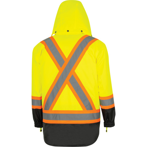 Parka de s&eacute;curit&eacute; d'hiver imperm&eacute;able 7-en-1 5057 Pioneer Yukon, Polyester, Noir/Jaune lime haute visibilit&eacute;, T-petit Waymarc Industries Inc