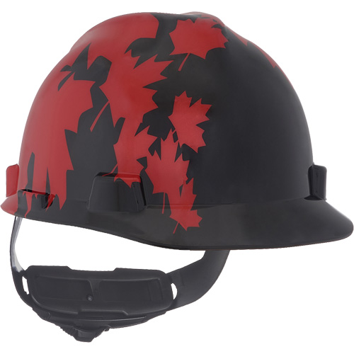 Casque sp&eacute;cialis&eacute; V-Gard, Suspension Rochet, Noir/Rouge Waymarc Industries Inc