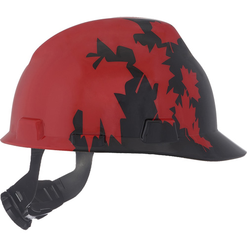 Casque sp&eacute;cialis&eacute; V-Gard, Suspension Rochet, Noir/Rouge Waymarc Industries Inc