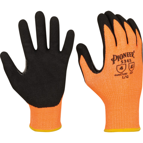 Gants r&eacute;sistants &agrave; la coupe compatibles avec les &eacute;crans tactiles, Taille Petit, Calibre 13, Rev&ecirc;tement Nitrile, Enveloppe en Polyester/PEHP, ASTM ANSI niveau A5 Waymarc Industries Inc