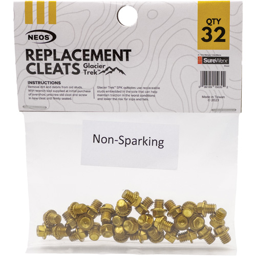 Glacier Trek Non-Sparking Replacement Cleats, Copper, Stud Traction, One Size Waymarc Industries Inc