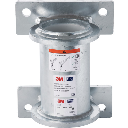 DBI-SALA&reg; Confined Space Wall Mount Base, Galvanized Waymarc Industries Inc