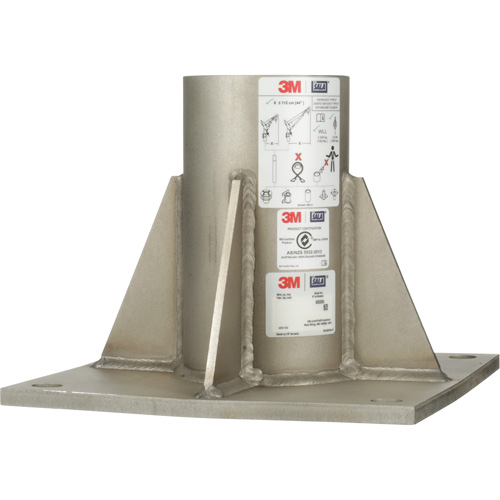 DBI-SALA&reg; Confined Space Floor Mount High Capacity Davit Mast Base, Stainless Steel Waymarc Industries Inc