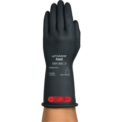 ActivArmr&reg; RIG R011BUL Ultra-Lightweight Electrical Insulated Gloves, ASTM Class 0, Size 8, 11" L Waymarc Industries Inc