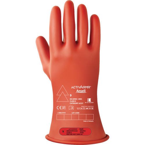 ActivArmr&reg; RIG R011RUL Ultra-Lightweight Electrical Insulated Gloves, ASTM Class 0, Size 11, 11" L Waymarc Industries Inc