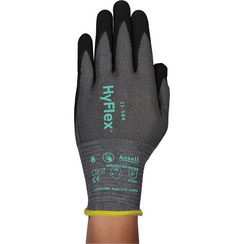 HyFlex&reg; 11-584 Cut-Resistant Gloves, Size 6/X-Small, 21 Gauge, Foam Nitrile Coated, HPPE/Intercept Shell, ASTM ANSI Level A6/EN 388 Level F Waymarc Industries Inc