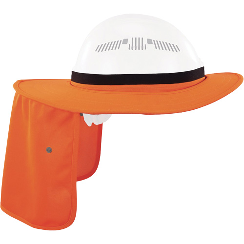 Visi&egrave;re universelle avec protection de la nuque pour casque de s&eacute;curit&eacute; Chill-Its 6661, Orange haute visibilit&eacute; Waymarc Industries Inc