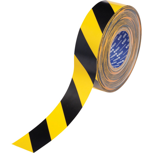 ToughStripe&reg; Max Floor Marking Tape, 2" x 100', Polyester, Black and Yellow Waymarc Industries Inc