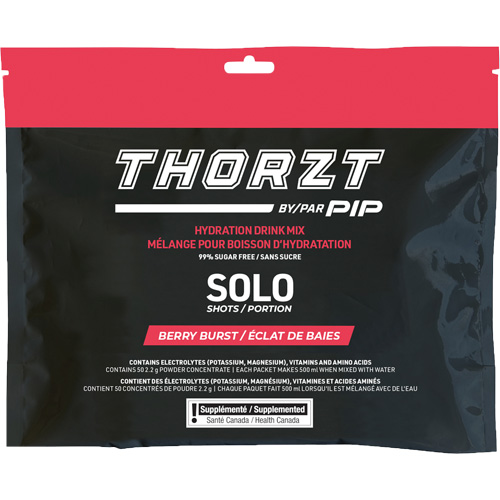 THORZT Sugar-Free Solo Shot Hydration Drink Mix, Single Serve, Berry Burst Waymarc Industries Inc