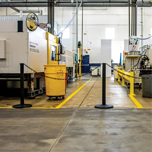 Industrial Stanchion, 37" High, Red Waymarc Industries Inc