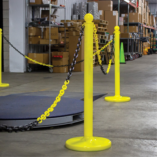Chaîne de barri&egrave;re en plastique &agrave; deux couleurs, Vert/Blanc, Maillon de 2", 500' de long Waymarc Industries Inc