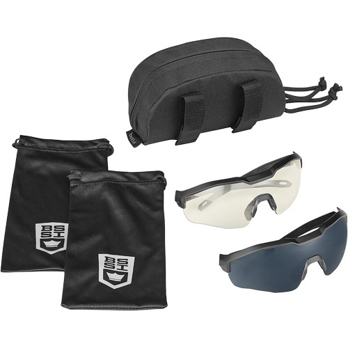 Ensemble de cache-œil pour lunettes de s&eacute;curit&eacute; MY6, Lentille Transparent/Fum&eacute;e, Antibu&eacute;e/Anti-&eacute;gratignures, ANSI Z87+ Waymarc Industries Inc