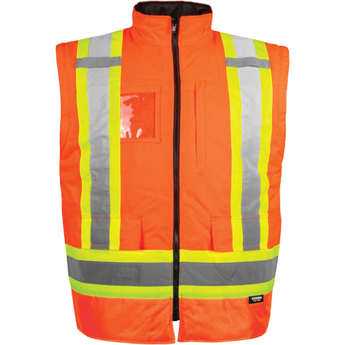 Manteau haute visibilit&eacute; 7-en-1, Polyester, Orange haute visibilit&eacute;, Grand Waymarc Industries Inc