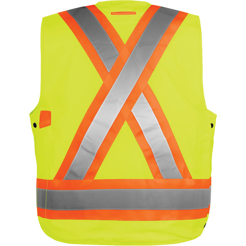 Veste haute visibilit&eacute; pour arpenteur, Orange haute visibilit&eacute;, Petit, Polyester Waymarc Industries Inc