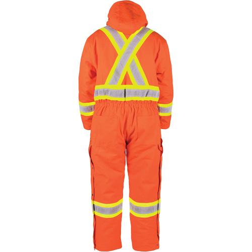 Salopette en canevas doubl&eacute;e haute visibilit&eacute;, 2T-Grand, Orange haute visibilit&eacute; Waymarc Industries Inc
