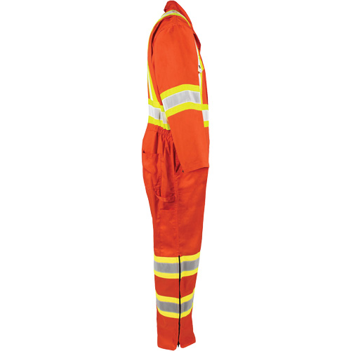 Combinaison non doubl&eacute;e haute visibilit&eacute;, Moyen, Orange haute visibilit&eacute; Waymarc Industries Inc