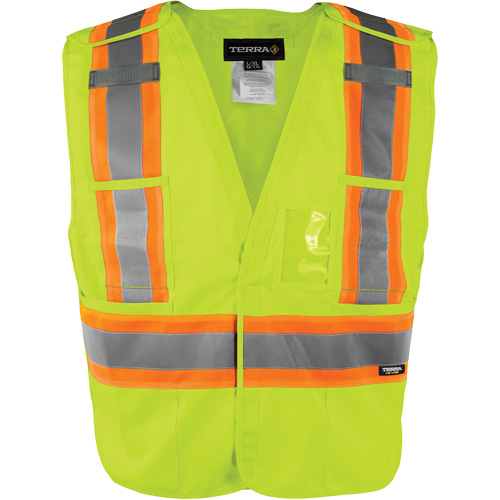 High-Visibility 5-Point Tear Away Vest, High Visibility Orange, Medium/Small, Polyester Waymarc Industries Inc