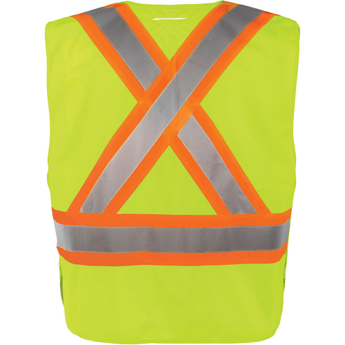 High-Visibility 5-Point Tear Away Vest, High Visibility Orange, Medium/Small, Polyester Waymarc Industries Inc