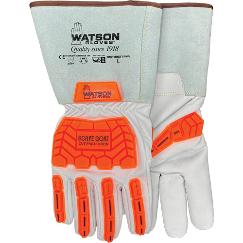 Scape Goat Cut-Resistant Gloves, Small, Goatskin Palm, Gauntlet/Driver Cuff Waymarc Industries Inc