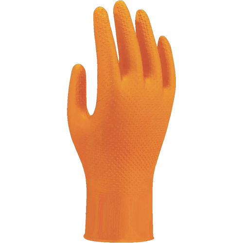 Gants jetables haute visibilit&eacute; 709HVO, 8/Moyen, Nitrile, 8 mils, Sans poudre, Orange Waymarc Industries Inc