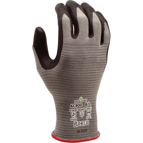 DURACoil Alpha AC800 ESD Gloves, Size 6/Small, 18 Gauge, Microfoam Nitrile Coated, HPPE Shell, ASTM ANSI Level A4/EN 388 Level D Waymarc Industries Inc