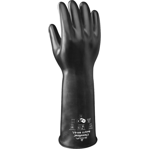 Gants r&eacute;sistant &agrave; l'acide & aux produits chimiques 981, Taille Grand/9, 14" lo, Caoutchouc butyle/Viton, 28 mils Waymarc Industries Inc