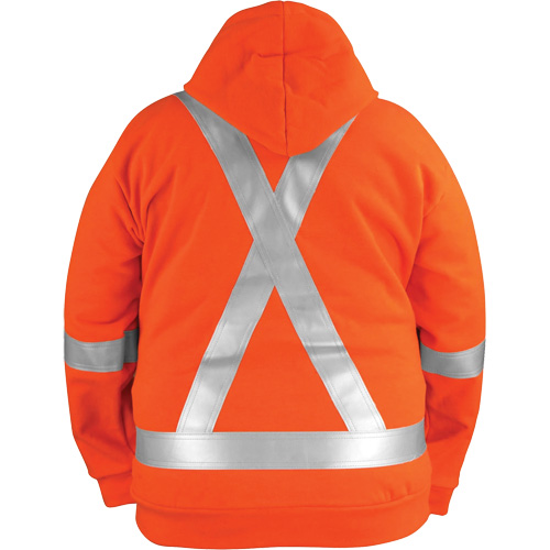 High-Visibility Wind Resistant Zip-Front Sweatshirt with DetachableHood, Men's, 5X-Large, High Visibility Orange, 27.7 cal/cm² Waymarc Industries Inc