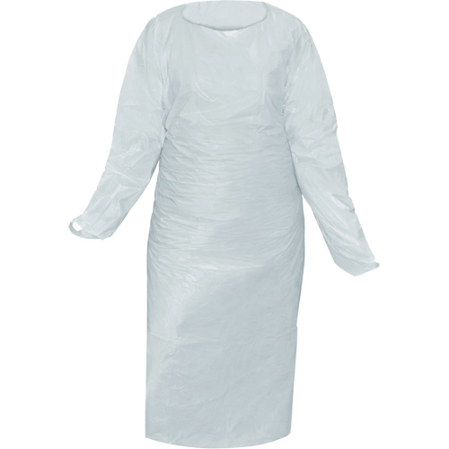 Blouse CoverMe avec passe-pouces, Taille unique, Blanc, Poly&eacute;thyl&egrave;ne Waymarc Industries Inc