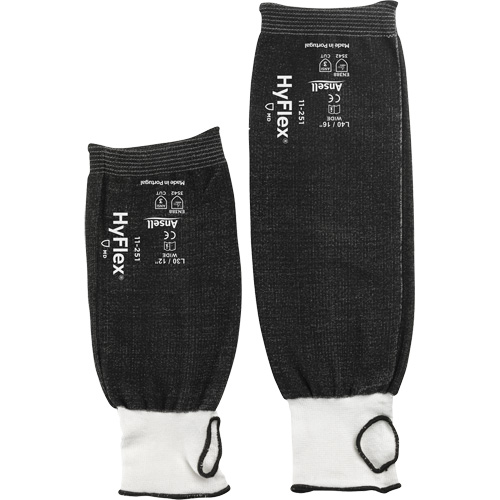 Manchon de protection large HyFlex 11-251, Intercept, 18", ASTM ANSI niveau A3, Noir Waymarc Industries Inc