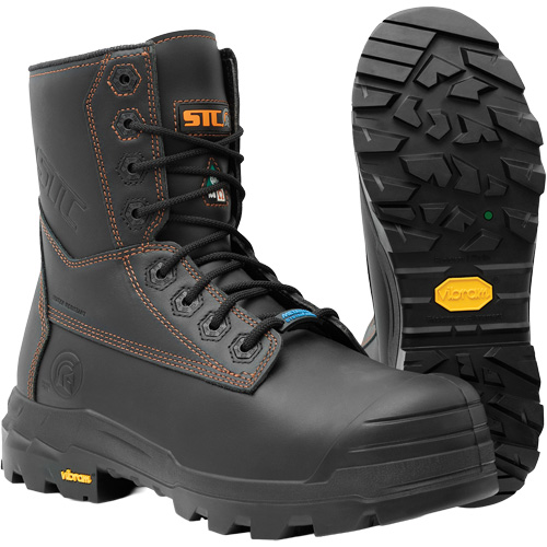 Bottes de travail Metpro Flex avec protecteur m&eacute;tatarsien, Cuir, Taille 8-1/2, Imperm&eacute;able Waymarc Industries Inc