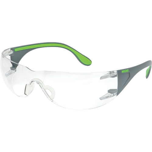 Adapt Lite Grey/Green Safety Glasses, Clear Lens, Anti-Fog/Anti-Scratch, ANSI Z87+/Meets/Exceeds CSA Z94.3 Waymarc Industries Inc