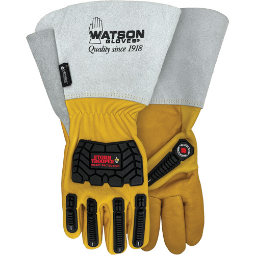 Storm Trooper Water-Resistant Gloves, 2X-Large, Cowhide Palm, Gauntlet Cuff Waymarc Industries Inc