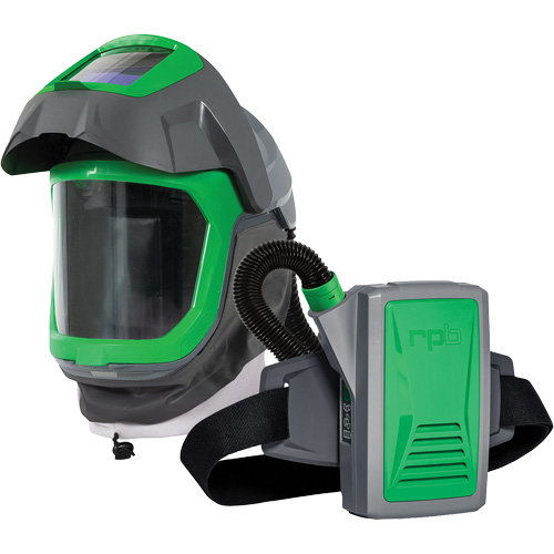 Masque de respirateur Z-Link avec joint de visage, visi&egrave;re & montage &agrave; ceinture, Respirateur &agrave; masque/Masque de soudage, Pile Lithium-ion Waymarc Industries Inc