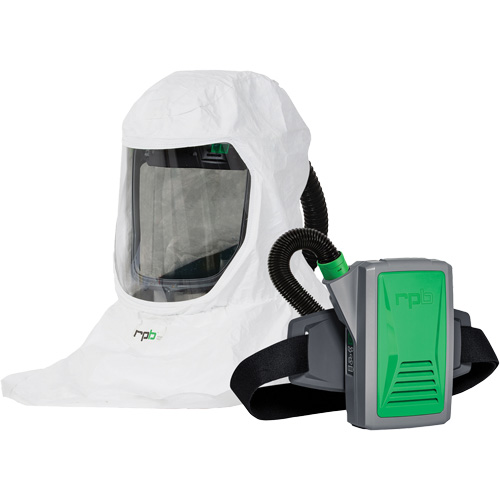 T-Link Respirator with Bump Cap, Breathing Tube, Belt-Mount & PX5 PAPR, Loose Fitting Hood & Faceshield, Lithium-Ion Battery Waymarc Industries Inc