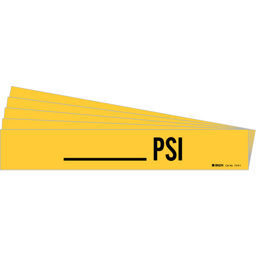"PSI" Pipe Marker, Self-Adhesive, 2-1/4" H x 14" W, Black on Yellow Waymarc Industries Inc