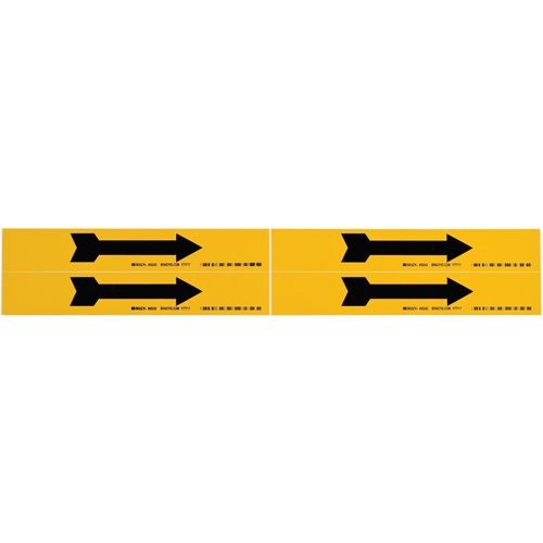 Marqueur de tuyau  Arrow, Autocollant, 1-1/8" h x 7" la, Noir sur jaune Waymarc Industries Inc