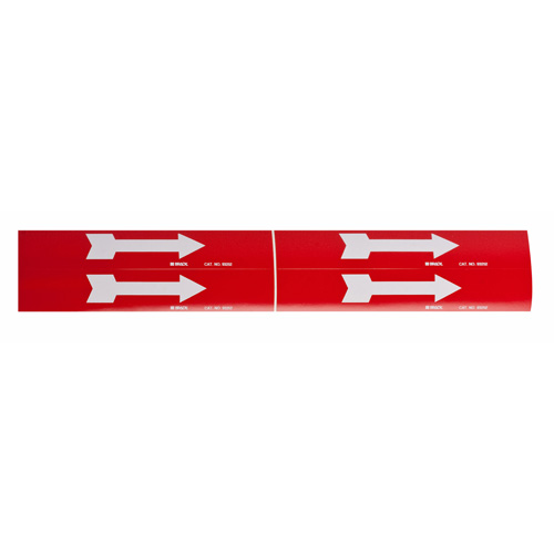 Arrow Pipe Marker, Self-Adhesive, 1-1/8" H x 7" W, Black on Yellow Waymarc Industries Inc