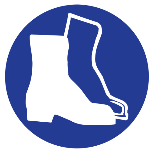 Right to Know Pictogram Labels -Boots, Vinyl, Sheet, 1" L x 1-1/8" W Waymarc Industries Inc
