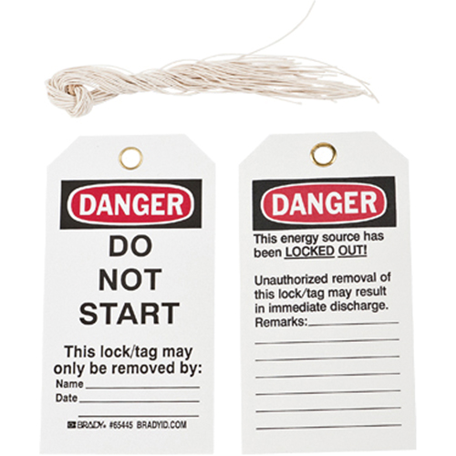 &eacute;tiquettes de verrouillage, Plastique, 3" la x 5-3/4" h, Anglais Waymarc Industries Inc