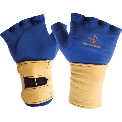 Fingerless Glove Liner with Wrist Restrainer, Size X-Small, Poly-Cotton Palm Waymarc Industries Inc