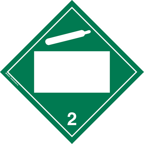 Non-Toxic Gas TDG Placard, Plastic Waymarc Industries Inc
