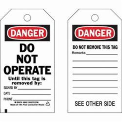&eacute;tiquettes de s&eacute;curit&eacute; auto-plastifiantes, Polyester, 3" la x 5-3/4" h, Anglais Waymarc Industries Inc