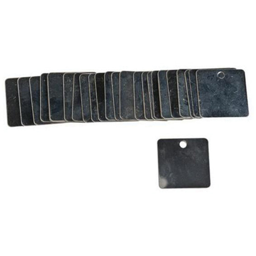 Blank Square Valve Tags, Steel, 1-1/2" W x 1-1/2" H Waymarc Industries Inc