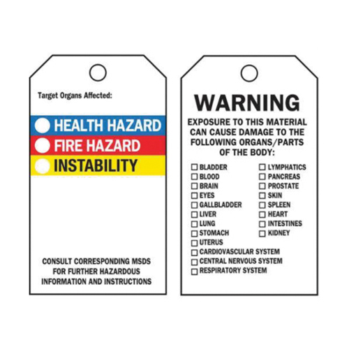 &eacute;tiquettes auto-plastifiantes du droit &agrave; l'information, Polyester, 3" la x 5-3/4" h, Anglais Waymarc Industries Inc