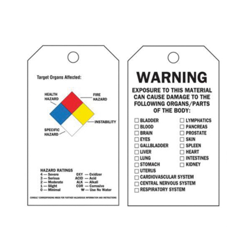 &eacute;tiquettes auto-plastifiantes du droit &agrave; l'information, Polyester, 3" la x 5-3/4" h, Anglais Waymarc Industries Inc
