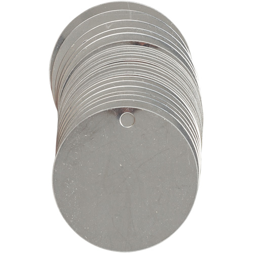 Blank Write-On Valve Tags, Stainless Steel, 2" dia Waymarc Industries Inc