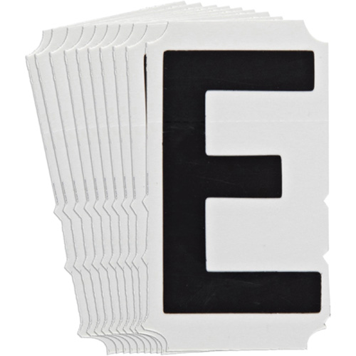 &eacute;tiquettes de lettres et chiffres gothiques individuels Quick-Align, E, 4" h, Noir Waymarc Industries Inc