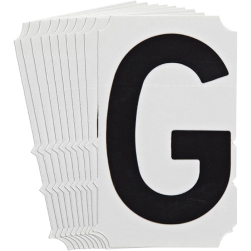Quick-Align&reg; Individual Gothic Number and Letter Labels, G, 4" H, Black Waymarc Industries Inc