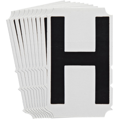 Quick-Align&reg;Individual Gothic Number and Letter Labels, H, 4" H, Black Waymarc Industries Inc